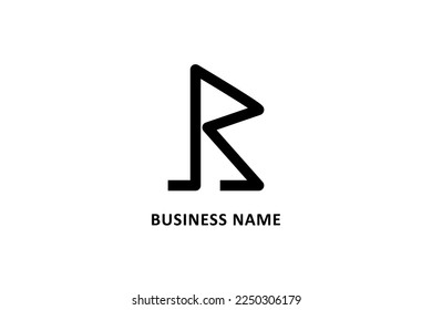 Design-Logo-Kreativflagge mit Buchstabe RB