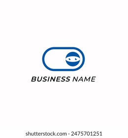 diseño logo creative head ninja