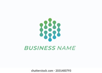 Design-Logo kreatives Hexagon und Netzwerk