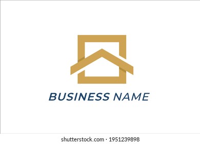 diseño logotipo hogar creativo y flecha