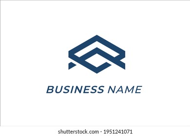 design logo creative home and arrow