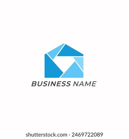design logo creative home and diamond