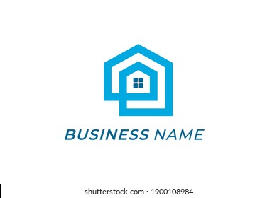 design logo creative home and letter P