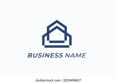 design logo creative home and line