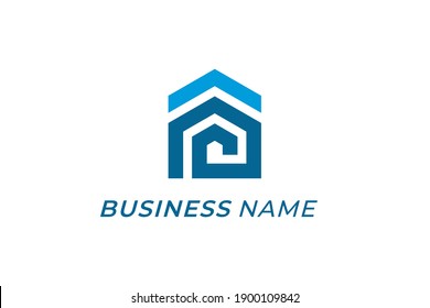 diseño logo casa creativa y techo