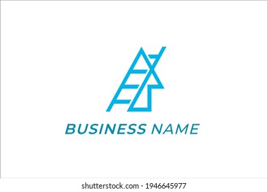 logotipo de diseño escalera creativa y flecha