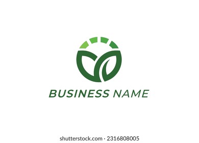 design logo creative leaf organic