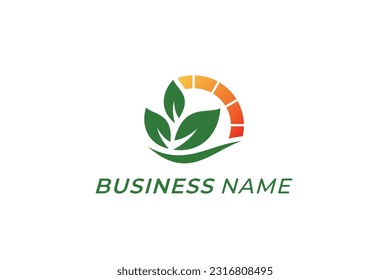 diseño logo hoja creativa y reciclar