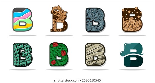 logo de diseño letra creativa B