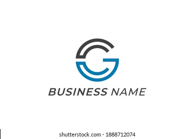 design logo creative letter C and G