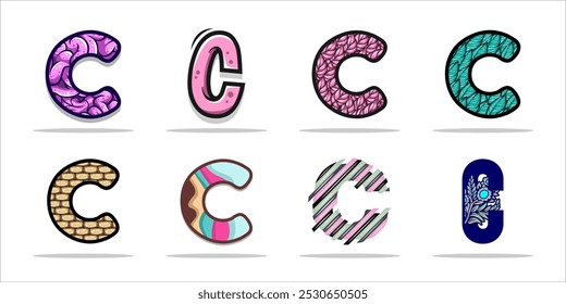 Logotipo de diseño letra creativa C