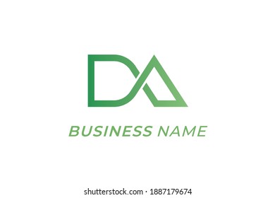 design logo creative letter D and A