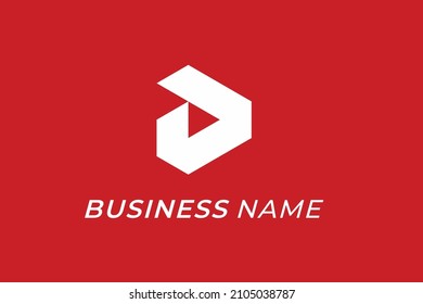 letra creativa D del logotipo de diseño