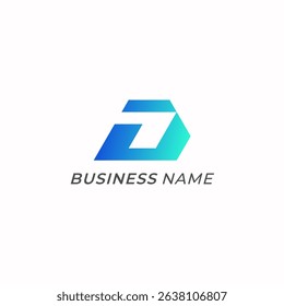 design logo creative letter D and tech