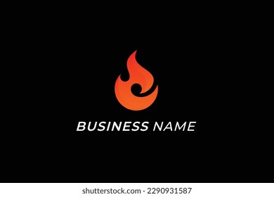 logotipo de diseño letra creativa E e incendio