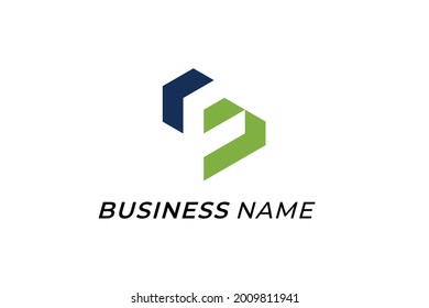 design logo creative letter F and arrow