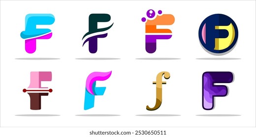 design logo creative letter F