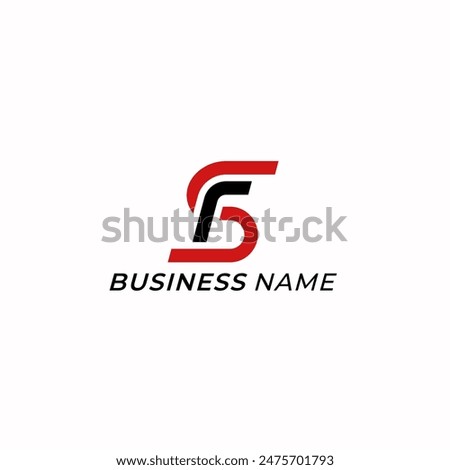 design logo creative letter F and letter S