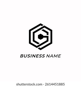design logo creative letter G and polygon