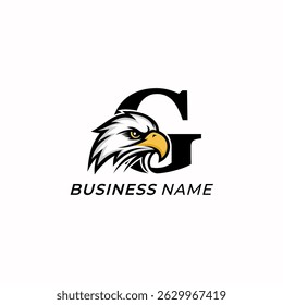 design logo creative letter G and eagle