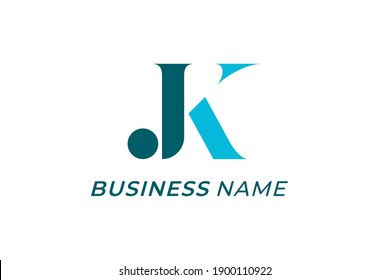 design logo creative letter J and letter K