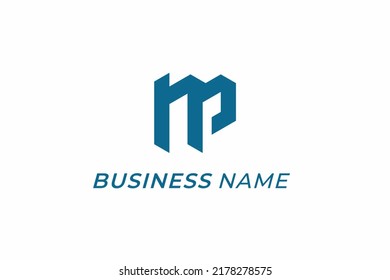 design logo creative letter M and letter P