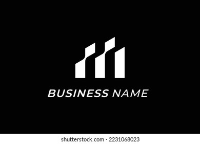 Design-Logo kreativen Buchstaben M und Bau