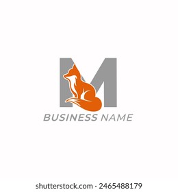 Diseño Logo Creative Letter M y Animal Fox