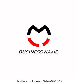 Design-Logo Kreativbuchstabe M und Buchstabe O