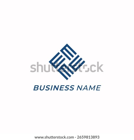 design logo creative letter M and E