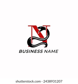 Diseño Logo Creativo Letra N y serpiente