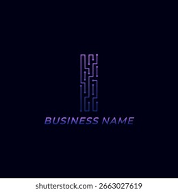 logo de diseño letra creativa I y red