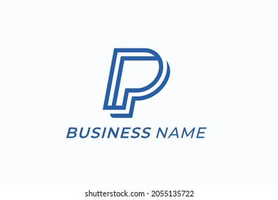 design logo creative letter P double