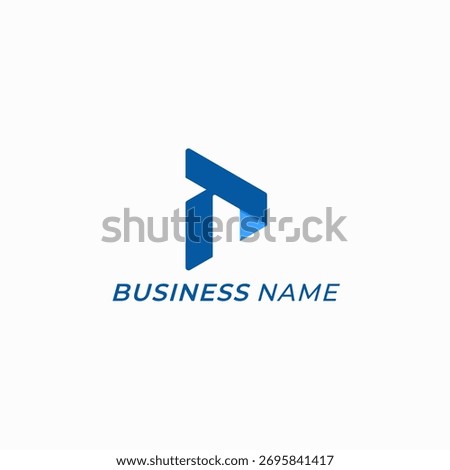 design logo creative letter P and tech