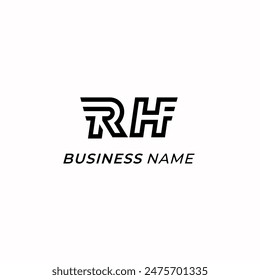 design logo creative letter R and letter H