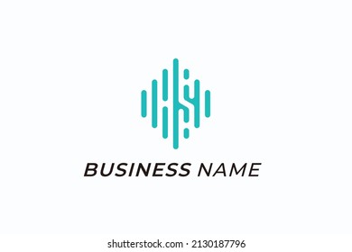 design logo creative letter S and H