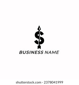 design logo creative letter S and archer arrow
