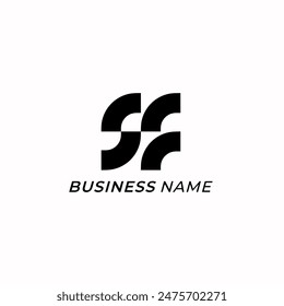 design logo creative letter S and letter F