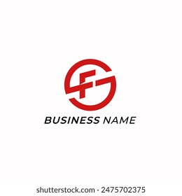 design logo creative letter S and letter F