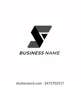 design logo creative letter S and letter F
