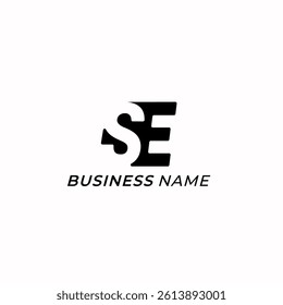 design logo creative letter S and letter E