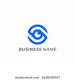 design logo creative letter S and camera lens