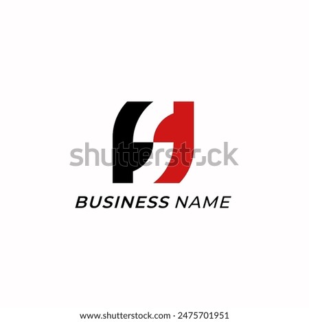 design logo creative letter S and letter F