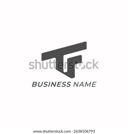 design logo creative letter T and letter F