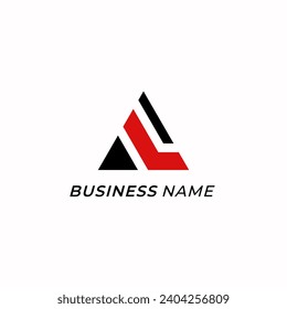design logo creative letter A and triangle