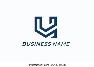 logotipo de diseño letra creativa U y I