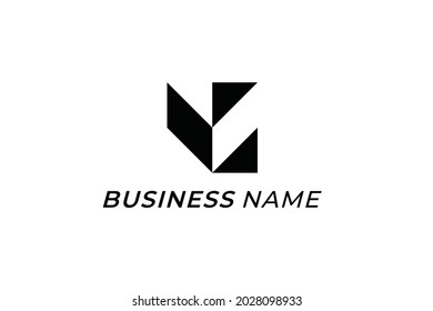 design logo creative letter v and z