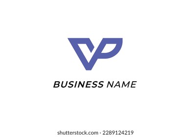 design logo creative letter V and letter P