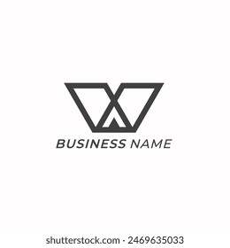 design logo creative letter V and tent