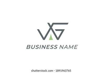 letra creativa W y letra G del logotipo de diseño